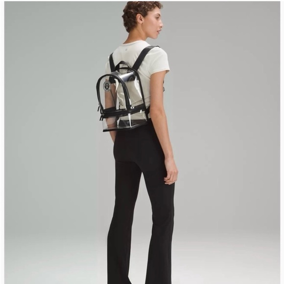 Lululemon Clear Backpack Mini *Logo BLK ONE SIZE
 SOLD OUT RARE - Picture 2 of 5